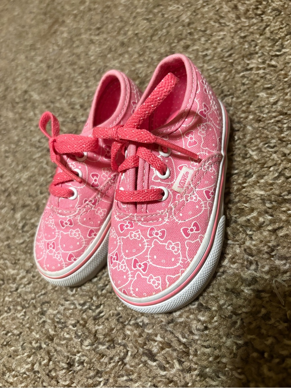 Limited Edition Vans Toddler Pink Hello Kitty Canvas Sneakers 5c